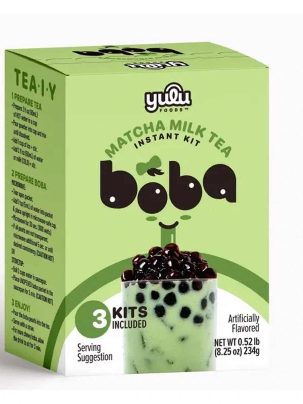Yulu Foods | Matcha Milk Tea Instant Kit BOBA TEA Matcha Trending 3 KIT Box NWT